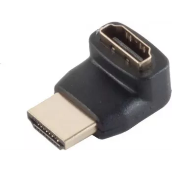 SHIVERPEAKS S/CON maximum connectivity HDMI adapteris vyriškas į moterišką, 90° kampu į viršų, auksuoti kontaktai, 4K2K, juodas (77407-1)