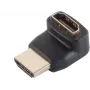 SHIVERPEAKS S/CON maximum connectivity HDMI adapteris vyriškas į moterišką, 90° kampu į viršų, auksuoti kontaktai, 4K2K, juodas (77407-1)