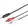SHIVERPEAKS S-Conn 3,5 mm į 2x RCA garso kabelis 2,5 m juodas raudonas baltas (30832-2.5)