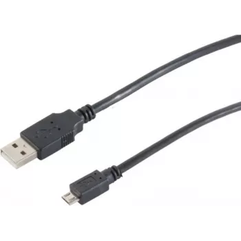 SHIVERPEAKS S-Conn 77183-HQ 3m USB A į Micro-USB B vyriškas-vyriškas juodas USB kabelis