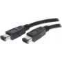 SHIVERPEAKS S/CONN maksimalaus ryšio FireWire kabelis, IEEE 1394a, 6 kontaktų vyriškas į 6 kontaktų vyrišką, 400 Mbps, 1,8 m, juodas 77202