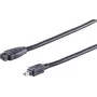 SHIVERPEAKS S CONN maksimalaus ryšio FireWire kabelis, IEEE 1394B 9 kontaktų vyriškas į IEEE 1394A 4 kontaktų vyrišką, 1,8 m, juodas 77312