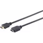 SHIVERPEAKS S/CONN maksimalaus ryšio HDMI prailginimo kabelis 2,0 m - HDMI Type A vyriškas į moterišką, auksuoti kontaktai, Ultra HD 4K, 3D, HEAC, Ethernet, ARC, CEC, High Speed with Ethernet, juodas 77479-2.0