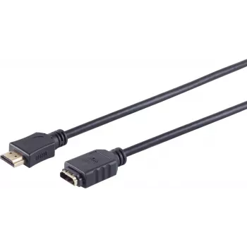 SHIVERPEAKS S/CONN maksimalaus ryšio HDMI prailginimo kabelis, HDMI vyriškas į HDMI moterišką, auksuoti kontaktai, 4K Ultra HD, 3D, HEAC, 5,0 m (77479-5.0)