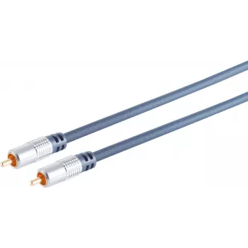 SHIVERPEAKS S/CONN maximum connectivity namų kino RCA į RCA kabelis, 1,0 m, auksuoti kontaktai, chromuoti metaliniai jungtys, juodas 90022-1MHQ