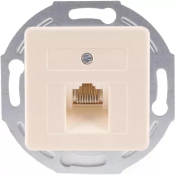 SHIVERPEAKS S/CONN maximum connectivity UAE RJ45 sieninis lizdas 1x8 įleidžiamas su centrine plokšte ir metaliniu tvirtinimo žiedu, grynai balta 74221-1-50-UNI