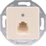 SHIVERPEAKS S/CONN maximum connectivity UAE RJ45 sieninis lizdas 1x8 įleidžiamas su centrine plokšte ir metaliniu tvirtinimo žiedu, grynai balta 74221-1-50-UNI