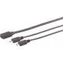 SHIVERPEAKS S/CONN maximum connectivity USB-C moteriškas į 2x USB Micro-B vyriškas Y-skirstytuvas adapterio kabelis, USB 2.0, 0,3m, juodas 13-20021