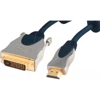 shiverpeaks SP77482 HDMI į DVI-D kabelio adapteris, 2 m, mėlynas ir chromuotas