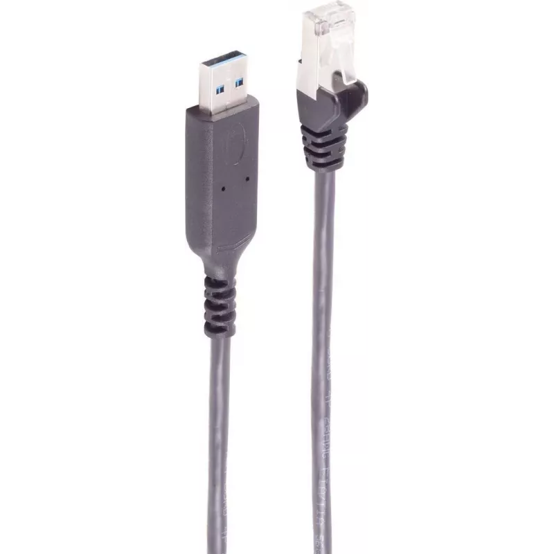 Shiverpeaks USB-A į RJ45 Gigabit Ethernet adapterio kabelis, 7,5m, juodas BS13-52065