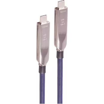 SHIVERPEAKS USB-C hibridinis kabelis 3.2 Gen 2 10Gbps 8K 60W TPU 10m juodas BS30-44071