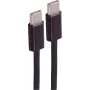 SHIVERPEAKS USB-C į USB-C įkrovimo kabelis 2.0, 240W, juodas, tekstilinis, 1m (BS14-22025)
