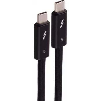 SHIVERPEAKS USB-C į USB-C Thunderbolt 5 UltraFlex laidas, 240W, 2m, juodas BS13-75035