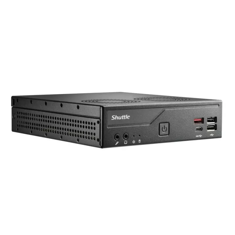Shuttle DH810S plonas PC barebone, LGA1150, Intel H81, DDR3L, HDMI, DP, M.2, du GbE, 8x USB, COM, 24/7
