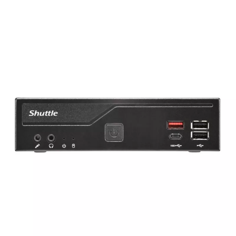 Shuttle DH810S plonas PC barebone, LGA1150, Intel H81, DDR3L, HDMI, DP, M.2, du GbE, 8x USB, COM, 24/7