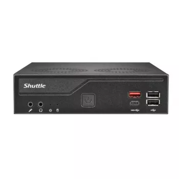 Shuttle DH810S plonas kompiuterio barebone, S1851 (Intel H810), DDR5, DisplayPort, HDMI, M.2, GbE LAN, 8x USB, COM