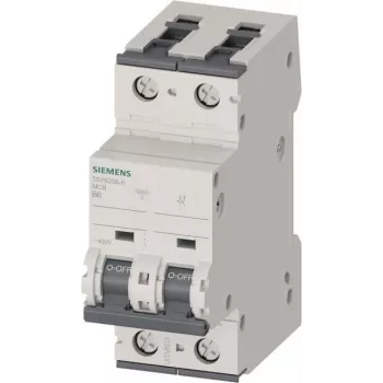 SIEMENS 5SY62066 automatinis jungiklis 2 polių 6A B charakteristikos 6kA DIN bėgio grandinės pertraukiklis