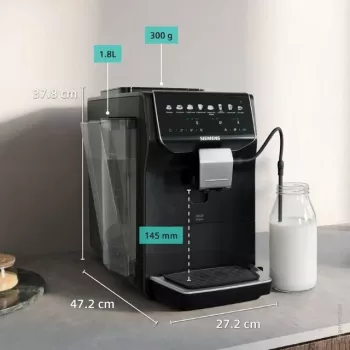 Siemens EQ500 iAroma TP553E07 Fully Automatic Espresso Machine, Piano Black