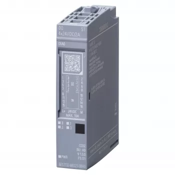 SIEMENS SIMATIC ET 200SP Skaitmeninės išvesties modulis DQ 4x24VDC/2A ST (6ES7132-6BD21-0BA0)