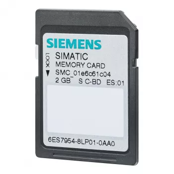 Siemens SIMATIC S7 atminties kortelė 256 MB SD Flash, skirta S7-1200/S7-1500 PLC procesoriams