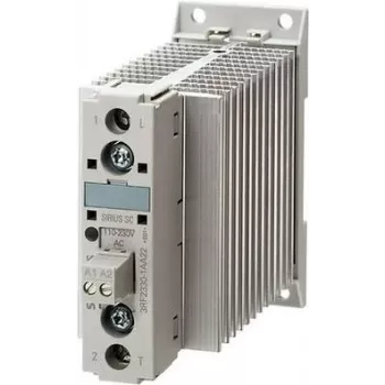 Siemens SIRIUS 3RF23 kietojo kūno kontaktoriai, 1 fazės, 30 A, 48-460 V AC, 24 V DC valdymas, nulinio taško perjungimas, varžtiniai gnybtai, DIN bėgelis 3RF2330-1AA04