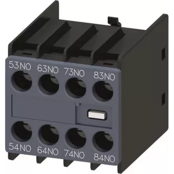 Siemens SIRIUS 3RH2 pagalbinis kontaktų blokas, 4 NO kontaktai, priekinis montavimas, varžtiniai gnybtai, 3RH2911-1GA40