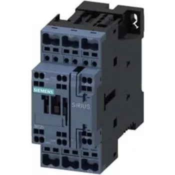 Siemens SIRIUS 3RT2 3 polių galios kontaktorius, 37 A, 24 V DC ritė, varžtiniai gnybtai, 1NO+1NC 3RT20272BB40