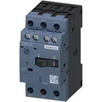 SIEMENS SIRIUS 3RV1011-1JA15 grandinės pertraukiklis variklio apsaugai, 3 polių, 7...10 A, 130 A trumpojo jungimo atleidimas, S00, varžtiniai gnybtai