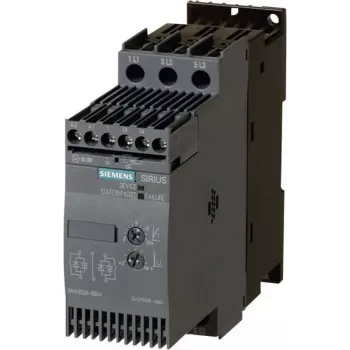 Siemens SIRIUS 3RW3028-1BB14 švelnaus paleidimo įrenginys, 18,5 kW prie 400 V, 38 A, 200-460 V AC, 24 V AC valdymas