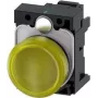 Siemens SIRIUS ACT 3SU1102-6AA30-3AA0 Geltona LED signalinė lemputė, 24V AC/DC, 22mm