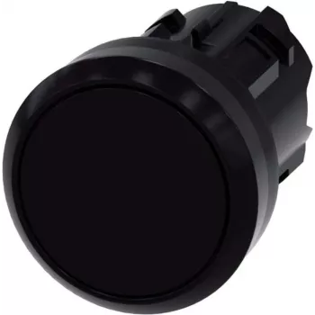 Siemens SIRIUS ACT plokščiasis mygtuko aktorius, juodas, plastikinis priekinis žiedas, 22mm, 3SU1000-0AA10-0AA0