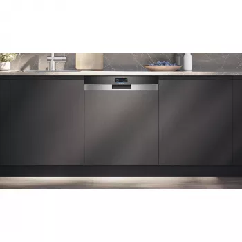 SIEMENS SN57TS00CE iQ700 Fully Integrated Dishwasher (Stainless Steel Brushed/Black, 60 cm, Home Connect)
