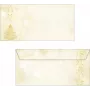 SIGEL DU083 Graceful Christmas DIN ilgas vokas, klijuojamas, 90 g/m² specialus popierius, skirtas rašaliniam/lazeriniam/kopijavimo aparatui, baltas su šventiniu dizainu, 25 vokai