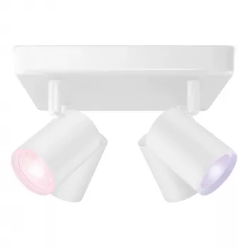 SIGNIFY WiZ IMAGEO 4-Spot lubinis prožektorius kvadratinis Tunable White & Color baltas