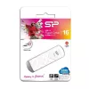 Silicon Power 16GB USB 2.0 atmintukas, įtraukiamas be dangtelio, baltas