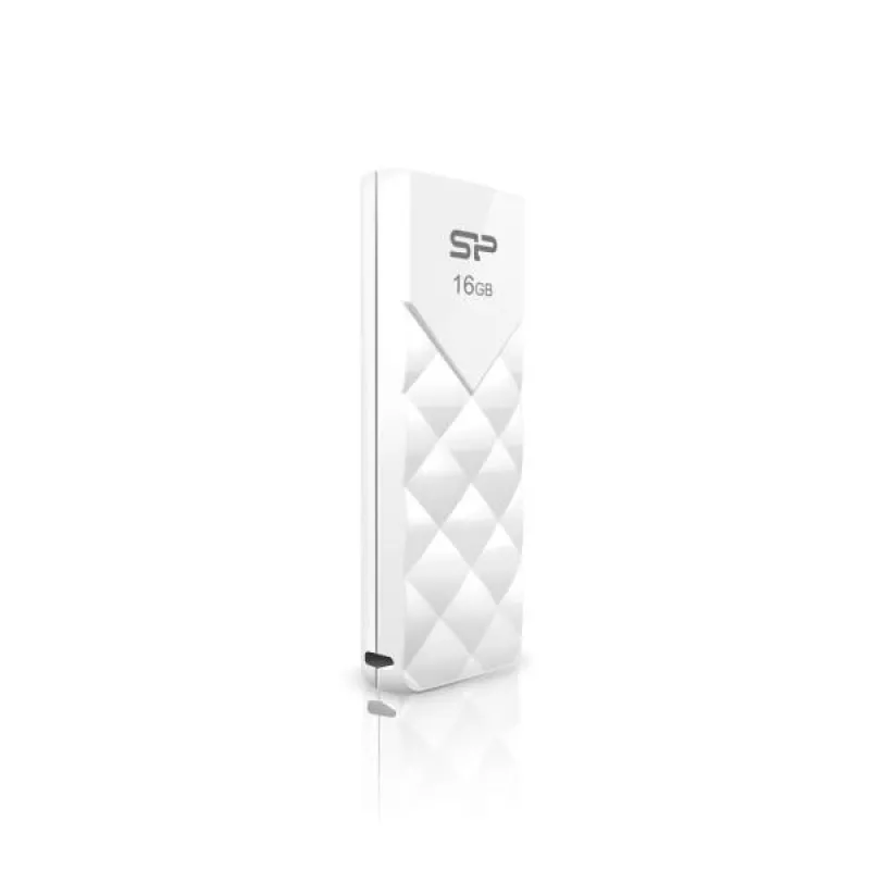 Silicon Power 16GB USB 2.0 atmintukas, įtraukiamas be dangtelio, baltas