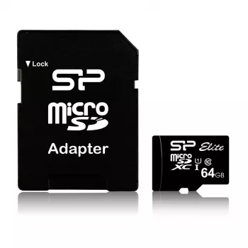 Silicon Power 64GB microSDXC UHS-I Class 10 U1 V10 atminties kortelė