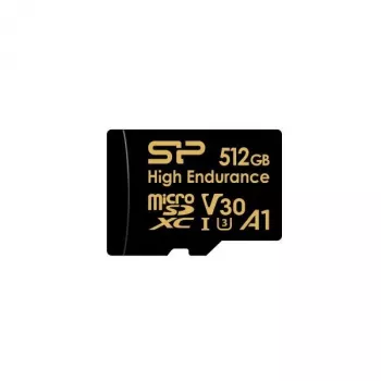 Silicon Power Golden Series 64GB microSDXC atminties kortelė, UHS-I U3, V30, A1, iki 100 MB/s skaitymo, 80 MB/s rašymo, su SD adapteriu