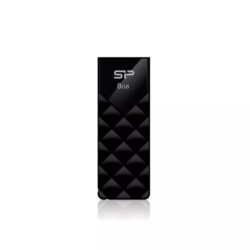 Silicon Power SP008GBUF2U03V1K 8GB USB 3.2 Gen 1 įtraukiama laikmena, juoda