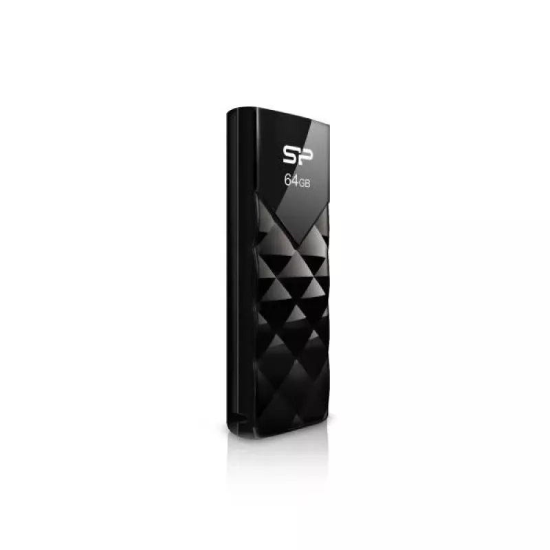 Silicon Power SP064GBUF2U03V1K Blaze B10 64GB USB 2.0 atmintukas, juodas, įtraukiamas