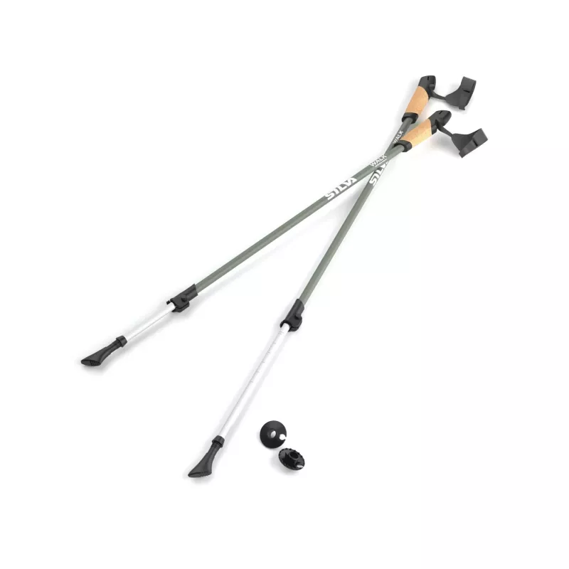Silva Walking Aliuminio/Kamštinės ėjimo lazdos (pora) - 85-140 cm