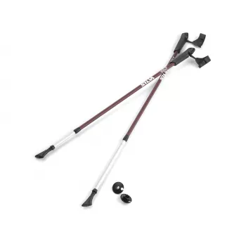 Silva Walking Walking Poles 100-135 cm Aluminum 6061 EVA Foam Grip Twist Lock Black/Grey/Red