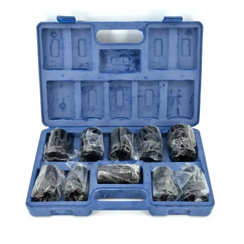 SILVER Impact Socket Set 1 inch 10vnt 17-41mm