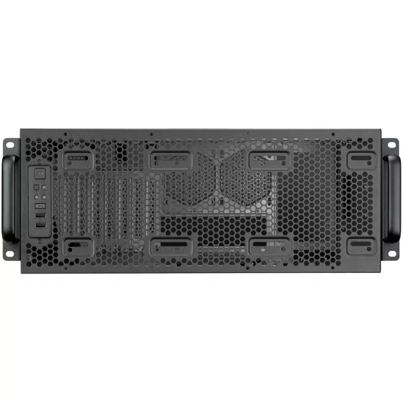 SilverStone RM4A 4U stelažinis serverio korpusas, SSI-EEB, tinklelis - tamsiai pilka
