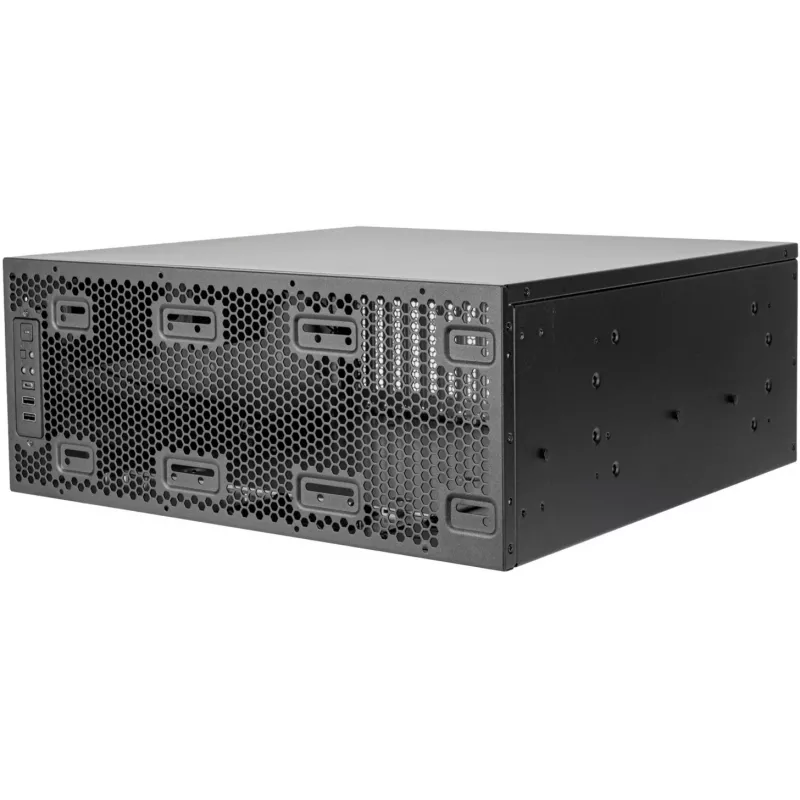 SilverStone RM4A 4U stelažinis serverio korpusas, SSI-EEB, tinklelis - tamsiai pilka