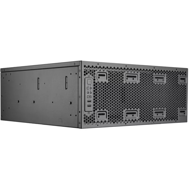 SilverStone RM4A 4U stelažinis serverio korpusas, SSI-EEB, tinklelis - tamsiai pilka