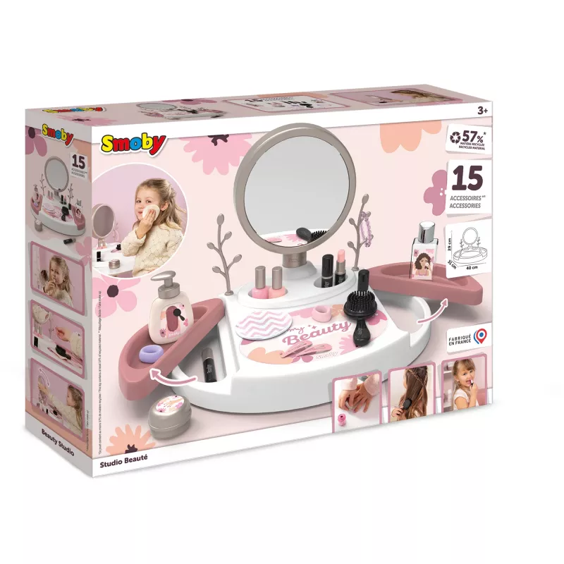 SIMBA-DICKIE My Beauty Studio Interaktyvus grožio staliukas su apšviestu veidrodžiu ir 10 aksesuarų vaikams nuo 3 iki 6 metų