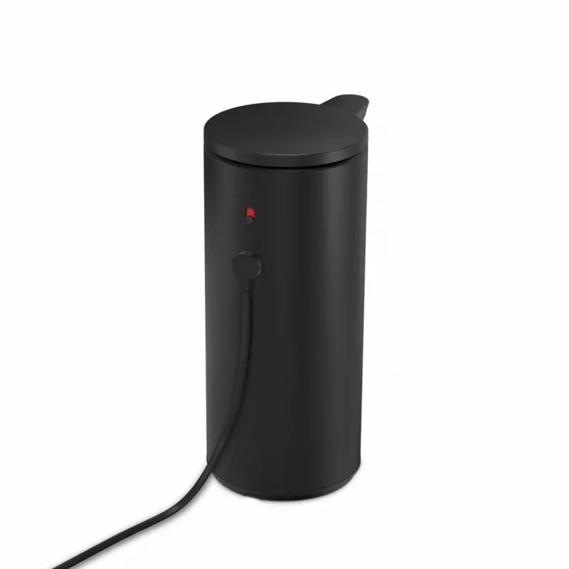 simplehuman ST1084 Sensorinis muilo dozatorius, juodas nerūdijantis plienas, 266 ml, bekontaktis automatinis, infraraudonųjų spindulių judesio jutiklis, reguliuojamas kiekis, neužsikemšantis siurblys, atsparus pirštų atspaudams