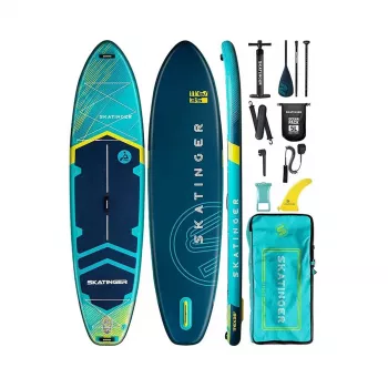 SKATINGER Prana Light Blue Inflatable SUP Board 350x89x15 Yoga