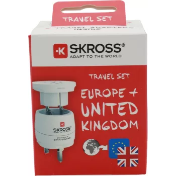 SKROSS World Adapter MUV USB 1.500231C-E – 2x USB, 1575W maks., balta